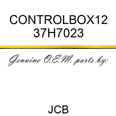 CONTROLBOX12 37H7023