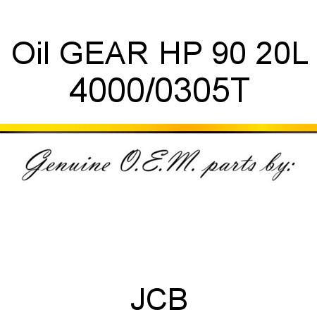 Oil, GEAR HP 90 20L 4000/0305T