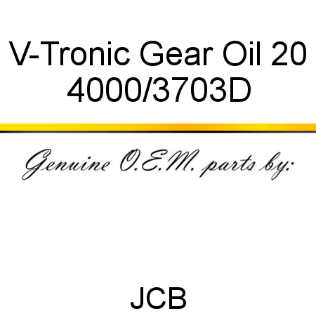V-Tronic Gear Oil 20 4000/3703D