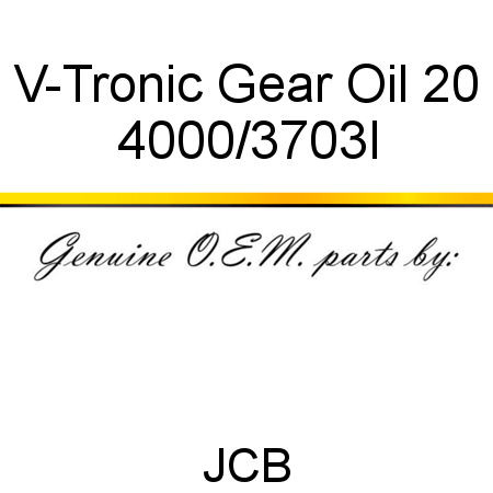 V-Tronic Gear Oil 20 4000/3703I