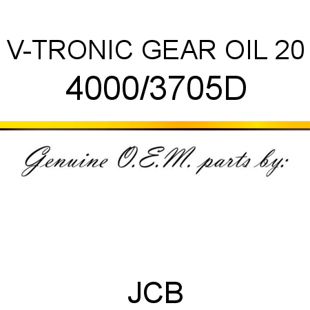 V-TRONIC GEAR OIL 20 4000/3705D