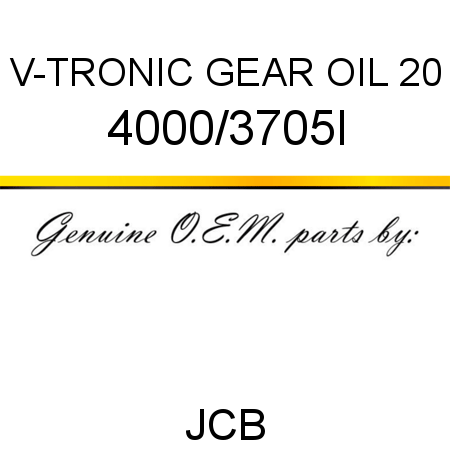 V-TRONIC GEAR OIL 20 4000/3705I