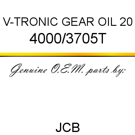 V-TRONIC GEAR OIL 20 4000/3705T