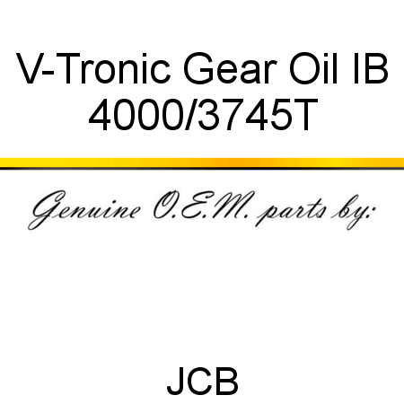 V-Tronic Gear Oil IB 4000/3745T