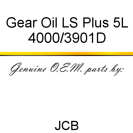 Gear Oil LS Plus 5L 4000/3901D