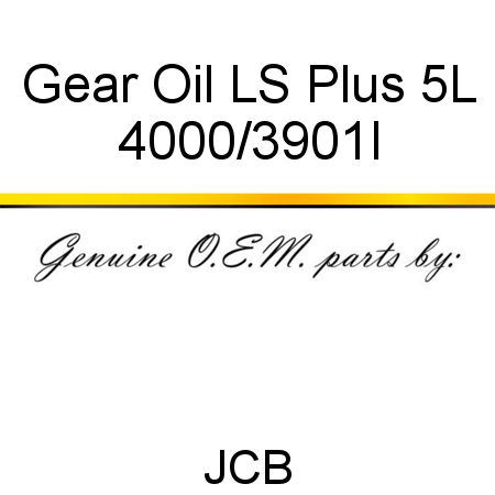 Gear Oil LS Plus 5L 4000/3901I