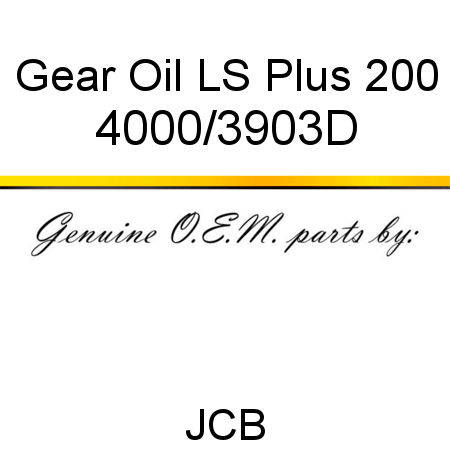 Gear Oil LS Plus 200 4000/3903D
