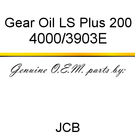Gear Oil LS Plus 200 4000/3903E