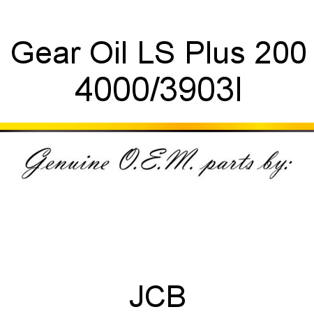 Gear Oil LS Plus 200 4000/3903I