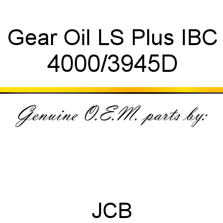 Gear Oil LS Plus IBC 4000/3945D