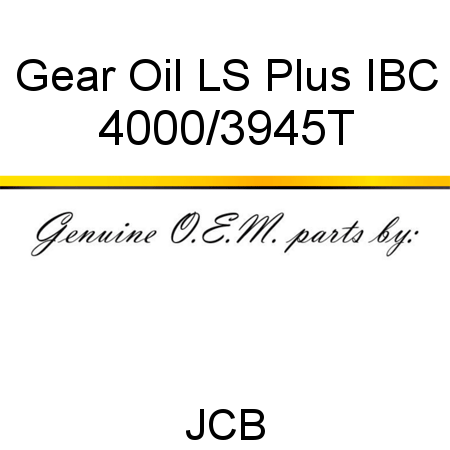 Gear Oil LS Plus IBC 4000/3945T