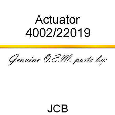 Actuator 4002/22019