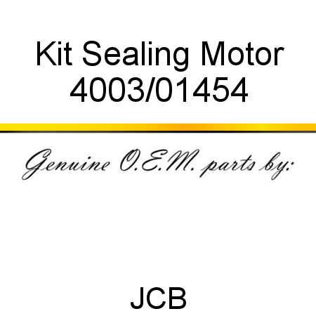 Kit, Sealing Motor 4003/01454