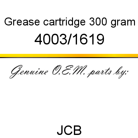 Grease, cartridge, 300 gram 4003/1619