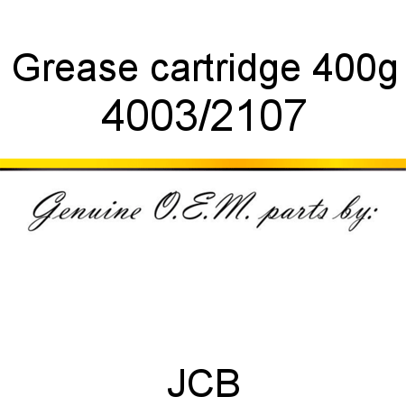 Grease, cartridge, 400g 4003/2107