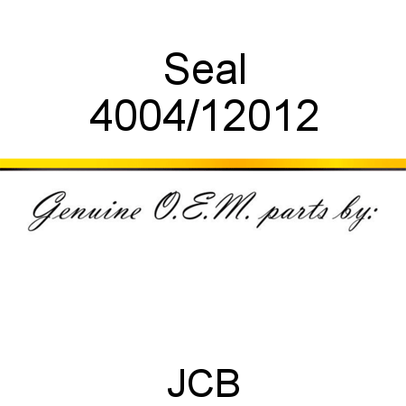 Seal 4004/12012