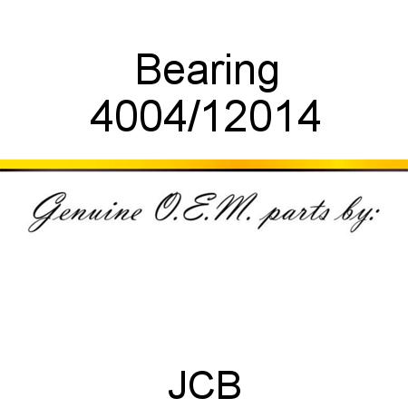 Bearing 4004/12014