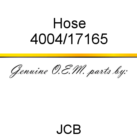 Hose 4004/17165