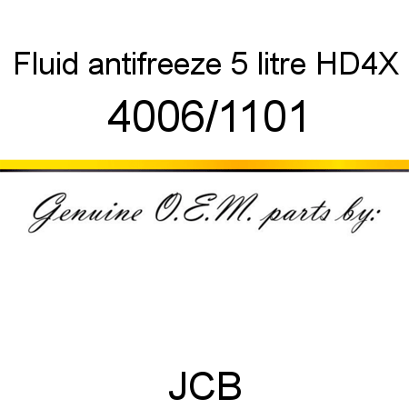 Fluid, antifreeze 5 litre, HD4X 4006/1101