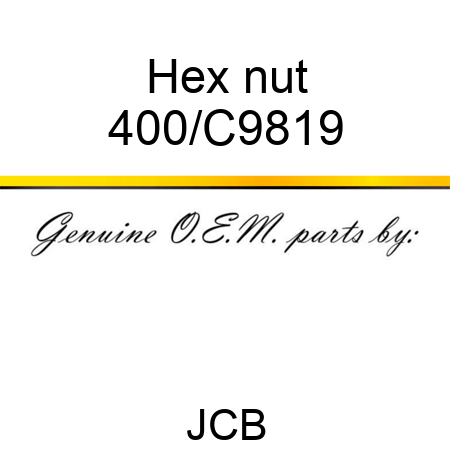Hex nut 400/C9819