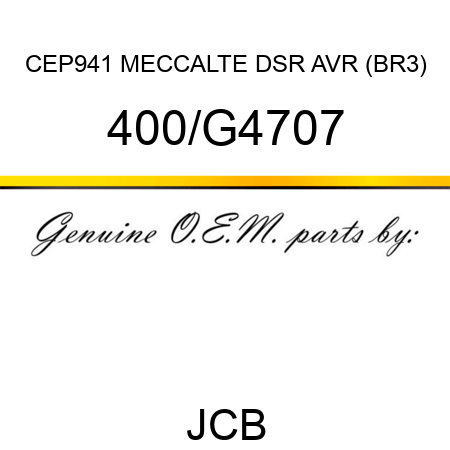 CEP941 MECCALTE DSR AVR (BR3) 400/G4707