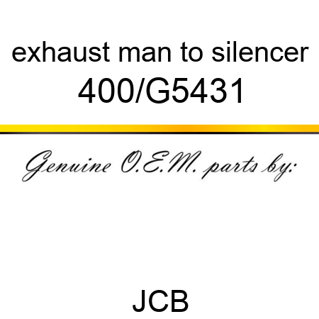 exhaust man to silencer 400/G5431