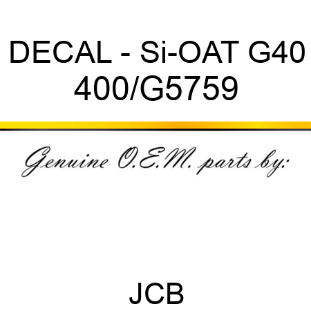 DECAL - Si-OAT G40 400/G5759
