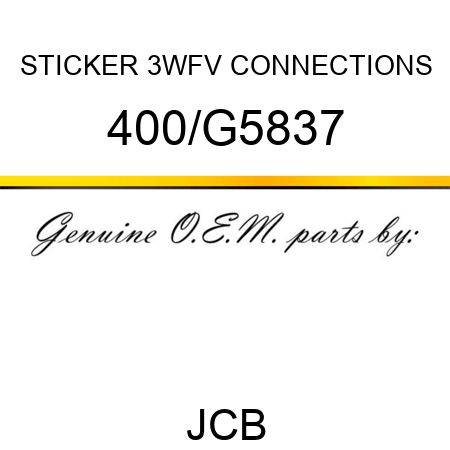 STICKER 3WFV CONNECTIONS 400/G5837