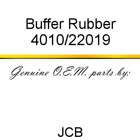 Buffer, Rubber 4010/22019