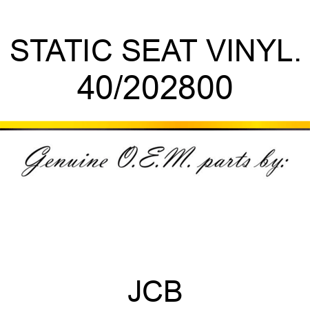 STATIC SEAT VINYL. 40/202800