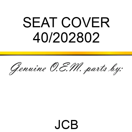 SEAT COVER 40/202802