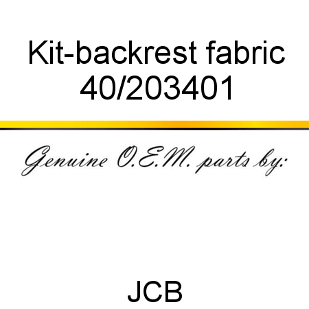 Kit-backrest, fabric 40/203401