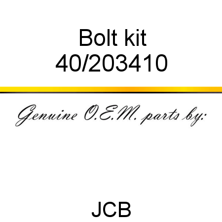 Bolt, kit 40/203410