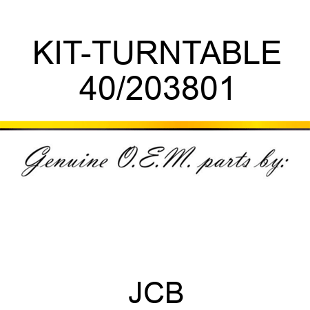 KIT-TURNTABLE 40/203801