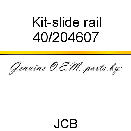 Kit-slide rail 40/204607