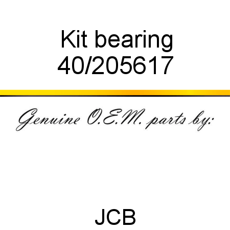Kit, bearing 40/205617
