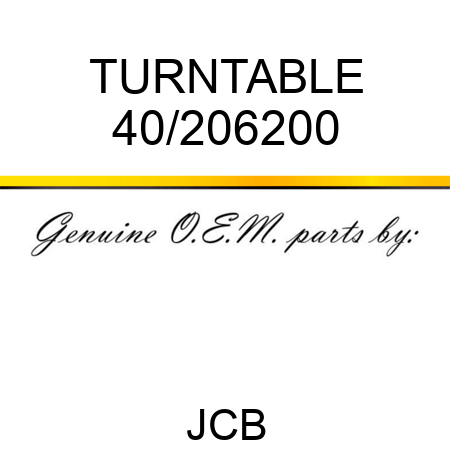 TURNTABLE 40/206200