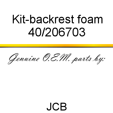 Kit-backrest foam 40/206703