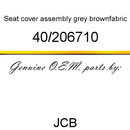 Seat, cover assembly,, grey brown,fabric 40/206710