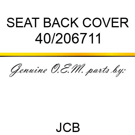 SEAT BACK COVER 40/206711