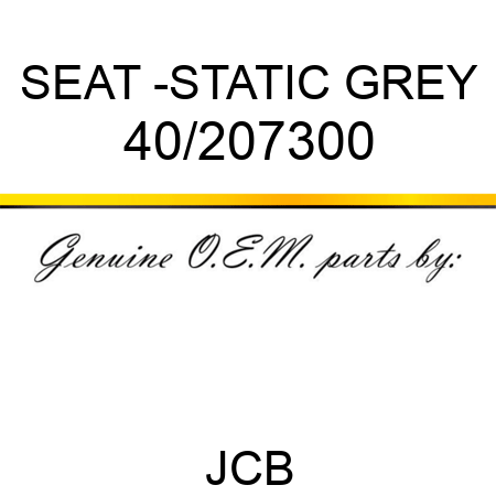 SEAT -STATIC GREY 40/207300