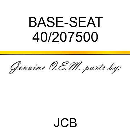 BASE-SEAT 40/207500