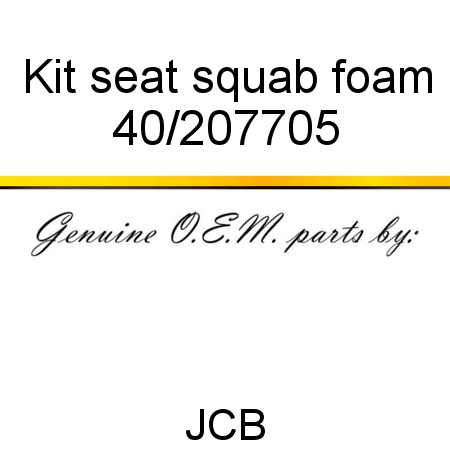 Kit, seat squab foam 40/207705