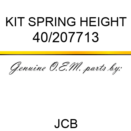 KIT SPRING HEIGHT 40/207713