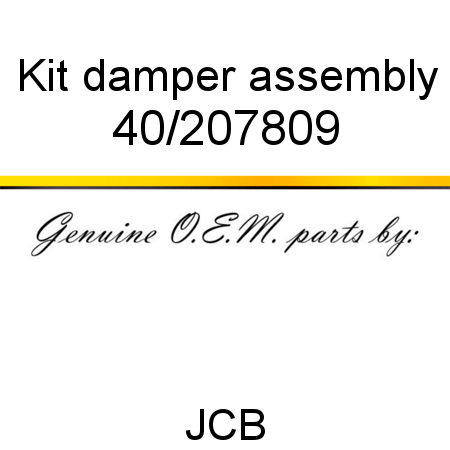 Kit, damper assembly 40/207809
