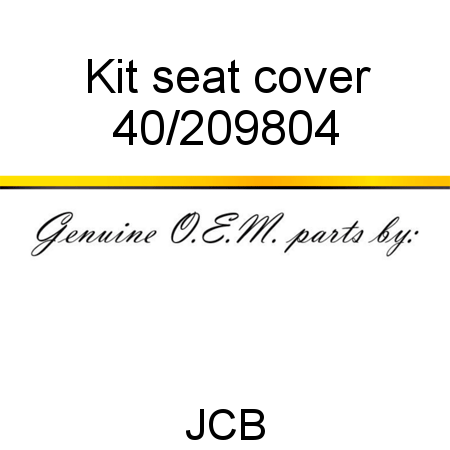 Kit, seat cover 40/209804