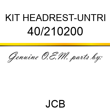 KIT HEADREST-UNTRI 40/210200