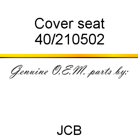 Cover, seat 40/210502