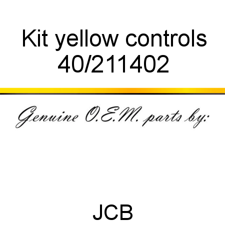 Kit, yellow controls 40/211402
