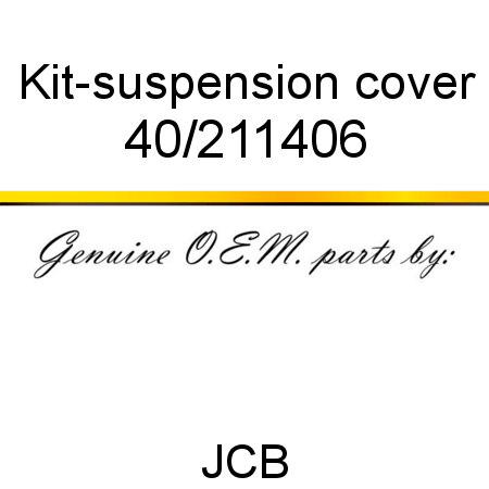 Kit-suspension cover 40/211406